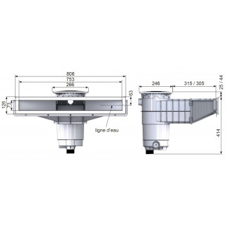 Skimmer Elégance A800 Weltico ABS