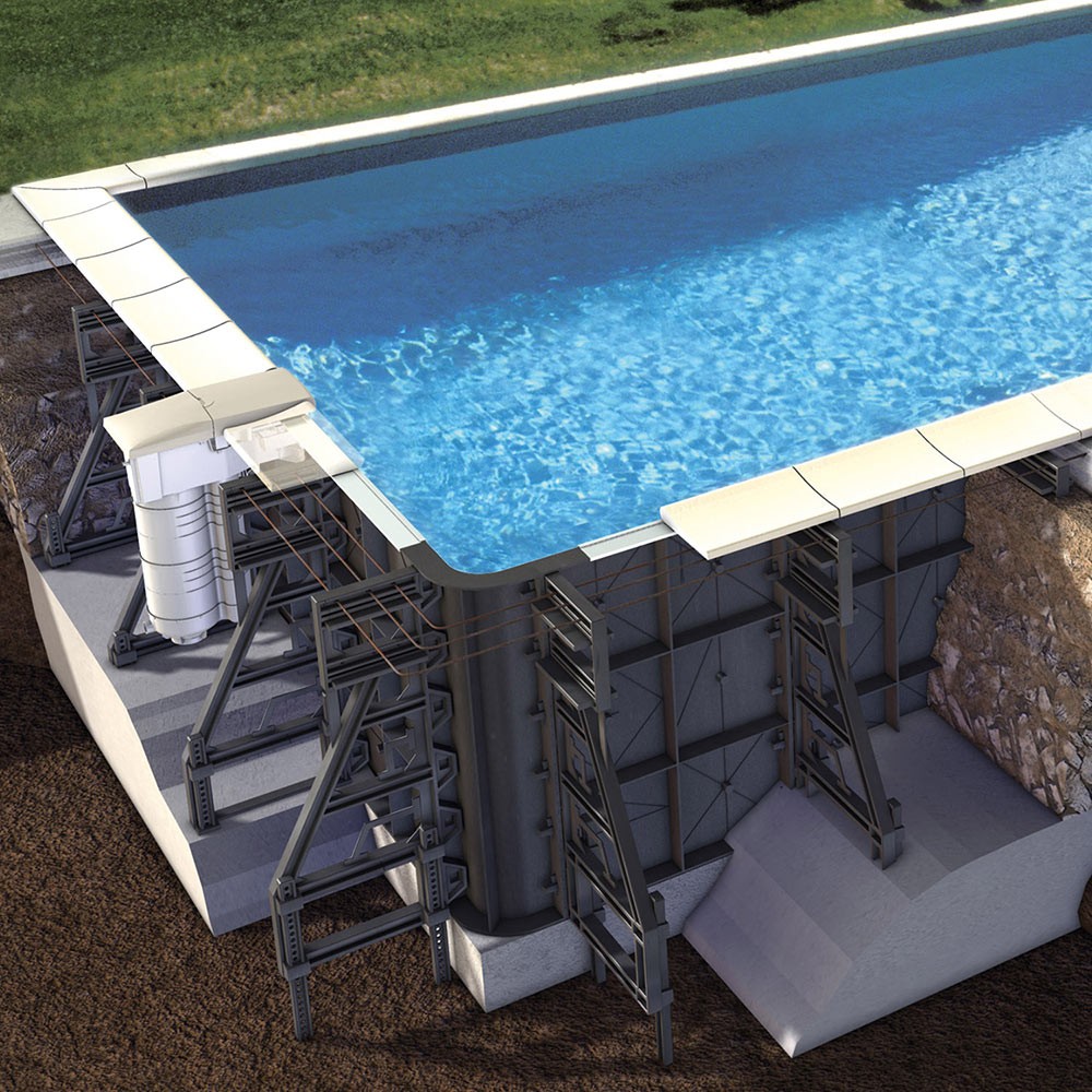 Piscine en kit Paradis Bleu 3x3m avec filtration autonome